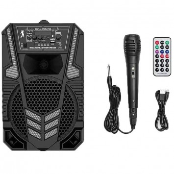 "Портативная Bluetooth-колонка Hoco DS06 черного цвета, оснащенная встроенным микрофоном