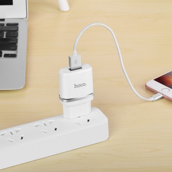 Зарядное устройство Hoco C11 USB Charger 1A (Белый) - Сетевые зарядные устройства (220 В) - изображение 3