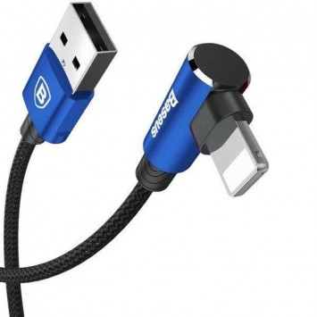 Кабель зарядки для iPhone Baseus MVP Elbow Lightning Cable 2.4A (1m) (CALMVP) (blue) - Lightning - изображение 1