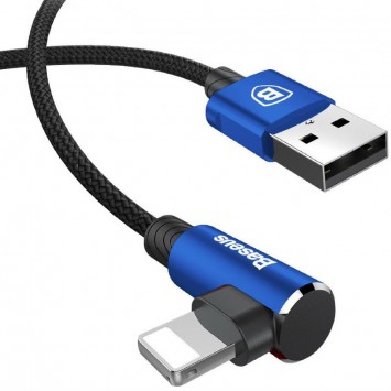 Кабель зарядки на Айфон Baseus MVP Elbow Lightning Cable 2.4A (1m) (CALMVP) (blue) - Lightning - зображення 3 