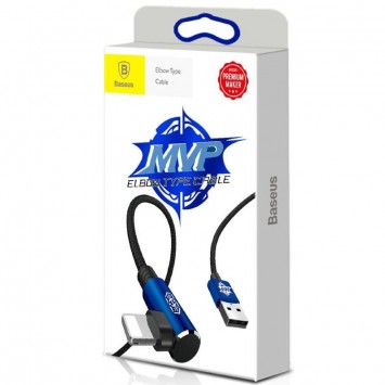 Кабель зарядки для iPhone Baseus MVP Elbow Lightning Cable 2.4A (1m) (CALMVP) (blue) - Lightning - изображение 5