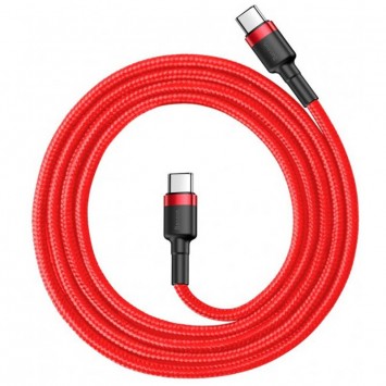 Дата кабель Baseus Cafule Type-C to Type-C Cable PD 2.0 60W (1m) (CATKLF-G) (Червоний) - Type-C кабелі - зображення 1 