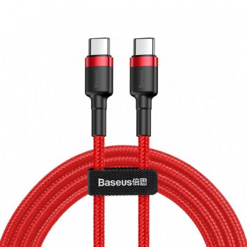 Дата кабель Baseus Cafule Type-C to Type-C Cable PD 2.0 60W (1m) (CATKLF-G) (Красный) - Type-C кабели - изображение 2