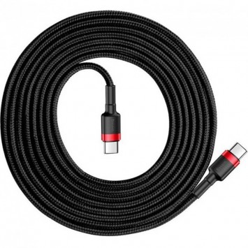Дата кабель Baseus Cafule Type-C to Type-C Cable PD 2.0 60W (1m) (CATKLF-G) (Черный / Красный) - Type-C кабели - изображение 1