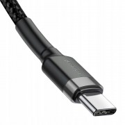 USB кабель Baseus Cafule Type-C to Type-C Cable PD 2.0 60W (2m) (CATKLF-H) (Черный / Серый)