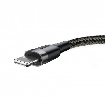 Сірий USB кабель зарядки Baseus Cafule Lightning Cable Special Edition 1.5A (2m) для iPhone, модель CALKLF-H
