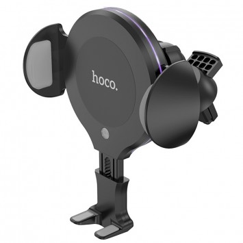 Автотримач із бездротовим зарядним пристроєм Hoco CA60 (Чорний) - Безпровідні ЗП - зображення 1 
