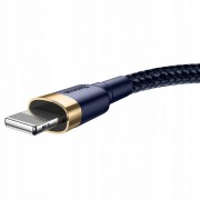 Дата кабель Baseus Cafule Lightning Cable 1.5A (2m) (CALKLF-C) (Золотий / Синій)
