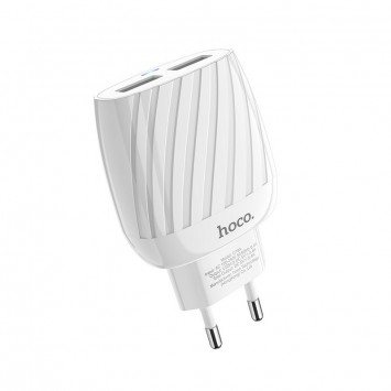 Сетевое зарядное устройство Hoco C78A (2USB/2.4A) (Белый) - Сетевые зарядные устройства (220 В) - изображение 1