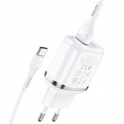 Комплект зарядки для телефона Hoco N4 (2USB/2.4A) + Type-C (Белый)