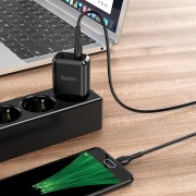 Зарядний пристрій HOCO N7 (2USB/2,1A) + USB - MicroUSB (Чорний)