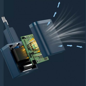 Блок швидкого заряджання Baseus Super Si Quick Charger 1C 20W (CCSUP-B) (Синій) - Мережеві ЗП (220 В) - зображення 1 
