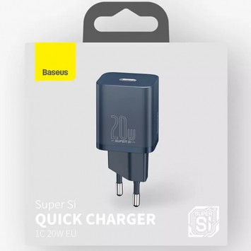 Блок быстрой зарядки Baseus Super Si Quick Charger 1C 20W (CCSUP-B) (Синий) - Сетевые зарядные устройства (220 В) - изображение 2