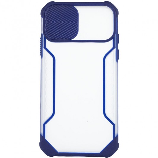 Чехол для Apple iPhone X / XS (5.8"") - Camshield matte Ease TPU со шторкой (Синий) - изображение 2