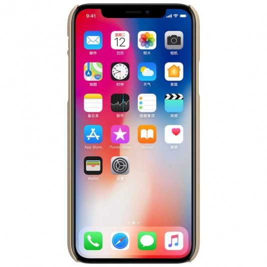 Чохол для Apple iPhone X/XS (5.8"") - Nillkin Matte (Золотий) - зображення 4 