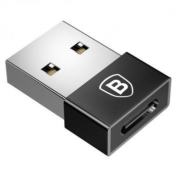 Перехідник Baseus Exquisite USB Male to Type-C Female (CATJQ-A01) (Чорний) - Type-C кабелі - зображення 3 