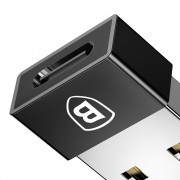 Перехідник USB Male to Type-C Female - Baseus Exquisite (CATJQ-A01) (Чорний)