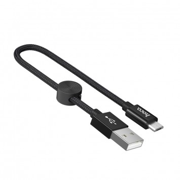 Дата кабель Hoco X35 Premium USB to MicroUSB (0,25m) (Чорний) - MicroUSB кабелі - зображення 1 