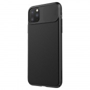 Карбоновая накладка для Apple iPhone 11 Pro (5.8"") - Nillkin Camshield (шторка на камеру) (Черный / Black)