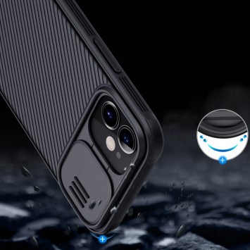Карбонова накладка Apple iPhone 12 mini (5.4"") - Nillkin Camshield (шторка на камеру) (Чорний / Black) - Чохли для iPhone 12 mini - зображення 5 