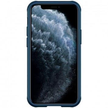 Карбонова накладка Apple iPhone 12 mini (5.4"") - Nillkin Camshield (шторка на камеру) (Синій / Blue) - Чохли для iPhone 12 mini - зображення 1 