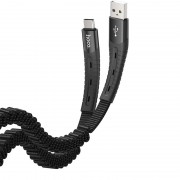 Зарядной кабель Hoco U78 ""Cotton treasure elastic"" Type-C (1.2М) (Черный)