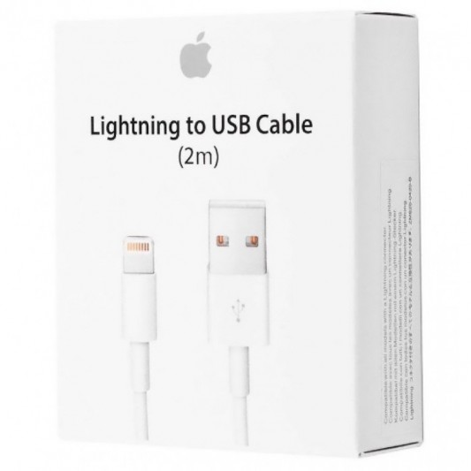 Дата кабель для Apple USB to Lightning (ААА) (2m) (Білий) - зображення 1 