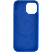 Чехол для Apple iPhone 12 Pro / 12 (6.1"") - Silicone case (AAA) full with Magsafe and Animation (Синий / Capri Blue)