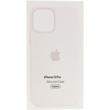 Чохол для Apple iPhone 12 Pro / 12 (6.1"") - Silicone case (AAA) full with Magsafe and Animation (Білий / White) - Чохли для iPhone 12 Pro - зображення 4 