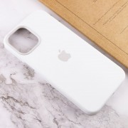 Чохол для Apple iPhone 12 Pro / 12 (6.1"") - Silicone case (AAA) full with Magsafe and Animation (Білий / White)