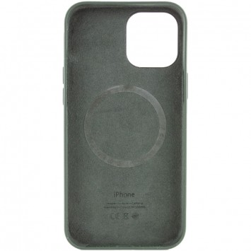 Чохол для Apple iPhone 12 Pro / 12 (6.1"") - Silicone case (AAA) full with Magsafe and Animation (Зелений / Cyprus Green) - Чохли для iPhone 12 Pro - зображення 2 