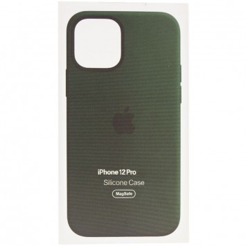 Чехол для Apple iPhone 12 Pro / 12 (6.1"") - Silicone case (AAA) full with Magsafe and Animation (Зеленый / Cyprus Green) - Чехлы для iPhone 12 Pro - изображение 4