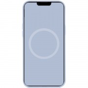 Чехол для Apple iPhone 12 Pro / 12 (6.1"") - Silicone case (AAA) full with Magsafe and Animation (Голубой / Cloud Blue)