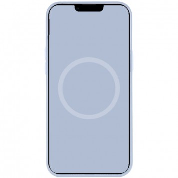 Чехол для Apple iPhone 12 Pro / 12 (6.1"") - Silicone case (AAA) full with Magsafe and Animation (Голубой / Cloud Blue) - Чехлы для iPhone 12 Pro - изображение 3