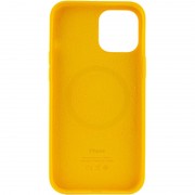 Чохол для Apple iPhone 12 Pro / 12 (6.1"") - Silicone case (AAA) full with Magsafe and Animation (Жовтий / Sunflower)