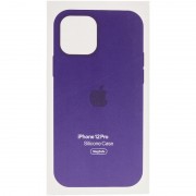 Чохол для Apple iPhone 12 Pro / 12 (6.1"") - Silicone case (AAA) full with Magsafe and Animation (Фіолетовий / Amethyst)