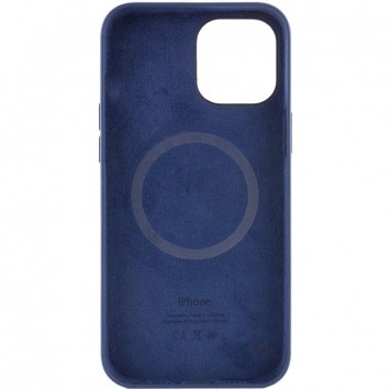 Чехол для Apple iPhone 12 Pro / 12 (6.1"") - Silicone case (AAA) full with Magsafe and Animation (Синий / Navy blue) - Чехлы для iPhone 12 Pro - изображение 1