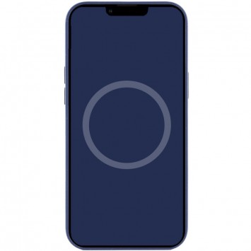 Чохол для Apple iPhone 12 Pro / 12 (6.1"") - Silicone case (AAA) full with Magsafe and Animation (Синій / Navy blue) - Чохли для iPhone 12 Pro - зображення 3 