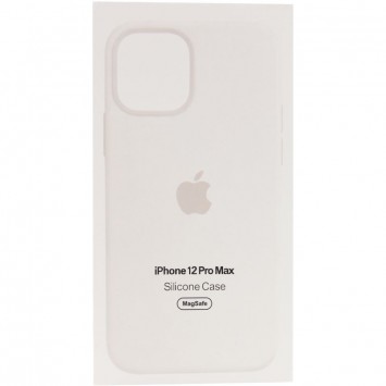 Чохол для Apple iPhone 12 Pro Max (6.7"") - Silicone case (AAA) full with Magsafe and Animation (Білий / White) - Чохли для iPhone 12 Pro Max - зображення 4 