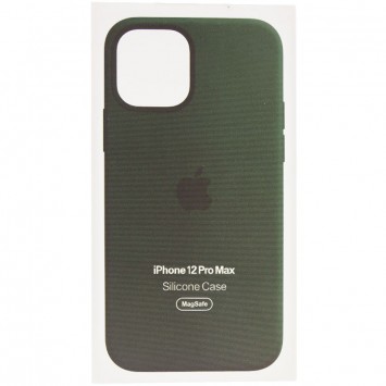 Чохол для Apple iPhone 12 Pro Max (6.7"") - Silicone case (AAA) full with Magsafe and Animation (Зелений / Cyprus Green) - Чохли для iPhone 12 Pro Max - зображення 4 