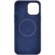 Чехол для Apple iPhone 12 Pro Max (6.7"") - Silicone case (AAA) full with Magsafe and Animation (Синий / Navy blue)