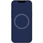 Чехол для Apple iPhone 12 Pro Max (6.7"") - Silicone case (AAA) full with Magsafe and Animation (Синий / Navy blue)