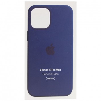 Чехол для Apple iPhone 12 Pro Max (6.7"") - Silicone case (AAA) full with Magsafe and Animation (Синий / Navy blue) - Чехлы для iPhone 12 Pro Max - изображение 4