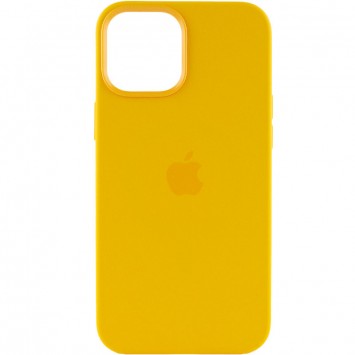 Чехол для Apple iPhone 12 Pro Max (6.7"") - Silicone case (AAA) full with Magsafe and Animation (Желтый / Sunflower) - Чехлы для iPhone 12 Pro Max - изображение 1