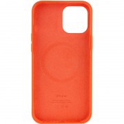 Чохол для Apple iPhone 12 Pro Max (6.7"") - Silicone case (AAA) full with Magsafe and Animation (Помаранчевий / Electric Orange)