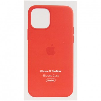 Чохол для Apple iPhone 12 Pro Max (6.7"") - Silicone case (AAA) full with Magsafe and Animation (Помаранчевий / Electric Orange) - Чохли для iPhone 12 Pro Max - зображення 4 