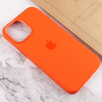 Чохол для Apple iPhone 12 Pro Max (6.7"") - Silicone case (AAA) full with Magsafe and Animation (Помаранчевий / Electric Orange) - Чохли для iPhone 12 Pro Max - зображення 6 