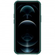 Карбоновая накладка (шторка на камеру) для Apple iPhone 13 (6.1"") - Nillkin Camshield (Зеленый / Dark Green)