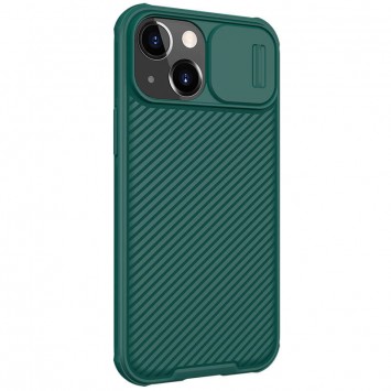 Карбоновая накладка (шторка на камеру) для Apple iPhone 13 (6.1"") - Nillkin Camshield (Зеленый / Dark Green) - Чехлы для iPhone 13 - изображение 3
