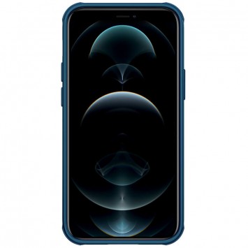 Карбоновая накладка (шторка на камеру) для Apple iPhone 13 (6.1"") - Nillkin Camshield (Синий / Blue) - Чехлы для iPhone 13 - изображение 1